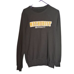 Methodist University Crewneck Sweatshirt Black Unisex Adult College Tee